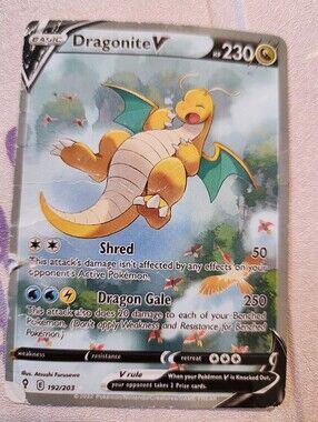 Dragonite V 192/203 Custom Proxy Pokémon Card